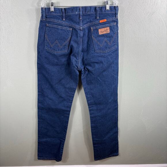 Wrangler Men Size 34x34 Blue Fire Flame Resistant Original Fit Pants Denim Jeans - Picture 12 of 12